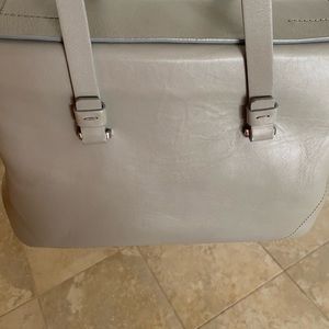 Grey, Italian leather handbag